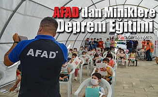 AFAD’dan Ağrılı Miniklere Deprem Eğitimi
