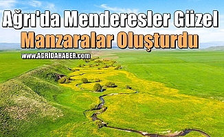 Ağrı'da Menderesler Mükemmel Manzaralar Oluşturdu
