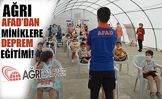 AFAD Ağrı Miniklere Deprem Eğitimi Verdi!