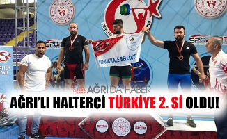 Ağrı'lı Halterci Türkiye 2.si Oldu!