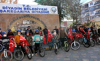 Diyadin'de bisiklet turu yapıldı