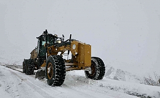 Ağrı’da kar yağışı sonrası kapanan yollar açıldı