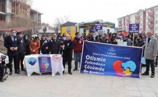 Ağrı'da otizme dikkat çekmek için yürüdüler