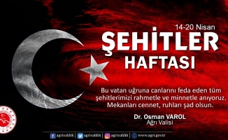 Vali Varol'un 14-20 Nisan Şehitler Haftası Mesajı