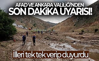 AFAD ve Ankara Valiliği'nden son dakika uyarısı yapıldı: kuvvetli yağış beklendiğini duyurdu!