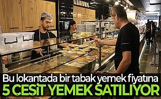 Burada bir tabak yemek fiyatına 5 çeşit yemek olur mu?