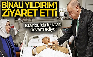 Cumhurbaşkanı Erdoğan, Binali Yıldırım'ı ve Şamil Ayrım'ı hastanede ziyaret etti