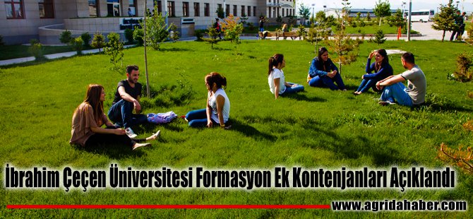 İbrahim Çeçen Üniversitesi Formasyon Ek Kontenjanları Açıklandı