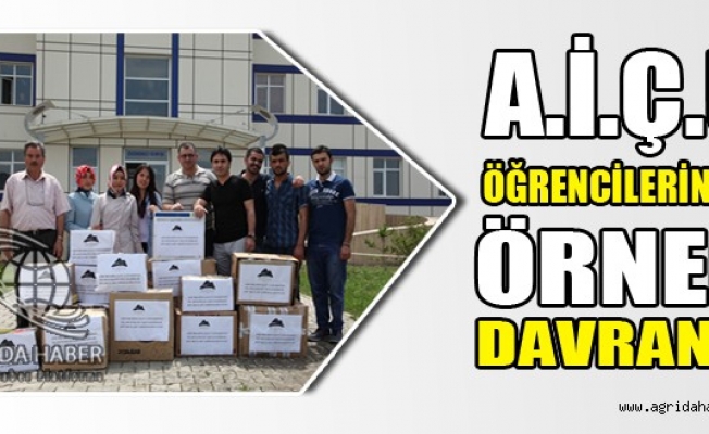 AĞRI İBRAHİM ÇEÇEN ÜNİVERSİTESİ ÖĞRENCİLERİNDEN ÖRNEK KAMPANYA
