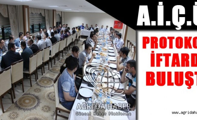 AĞRI İBRAHİM ÇEÇEN ÜNİVERSİTESİ PROTOKOLÜ İFTARDA  BULUŞTURDU