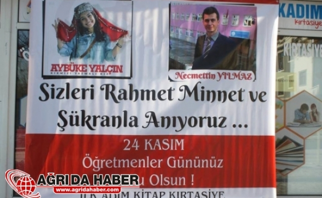 Ağrı Taşlıçay#039;da Şehit Öğretmenler Unutulmadı