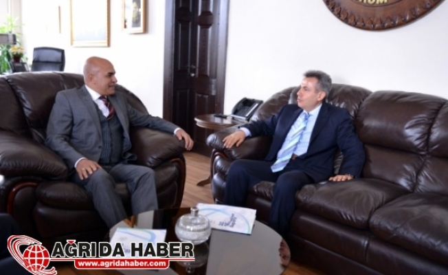 Ağrı Valisi Süleyman Elban#039;dan Ali Korkut#039;a iadeyi ziyaret