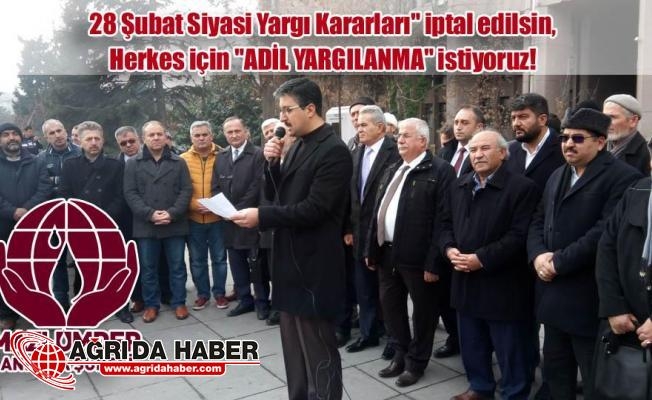 Mazlumder Ankara Şube: 28 Şubat Siyasi Yargı Kararları İptal Edilsin!