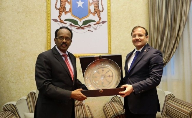 Başbakan Yardımcısı Çavuşoğlu, Somali Cumhurbaşkanı Fermacu ile görüştü