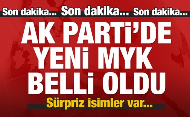 Ak Parti 6 . Olağan Kurultayı bitti! İşte MYK Tam liste