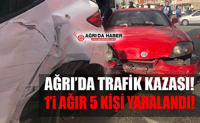 Ağrı#39;da Trafik Kazası! 1#39;i Ağır 5 Yaralı!