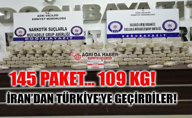 Ağrı Doğubayazıt#039;ta 145 Paket Halinde Yaklaşık 109 Kilogram Uyuşturucu Yakalandı