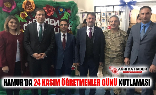 Hamur#039;da 24 Kasım Öğretmenler Günü Kutlaması