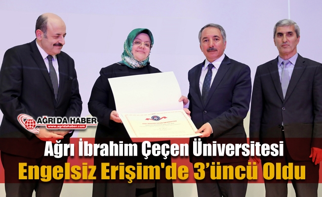 Ağrı İbrahim Çeçen Üniversitesi Engelsiz Erişim#039;de 3üncü Sırada