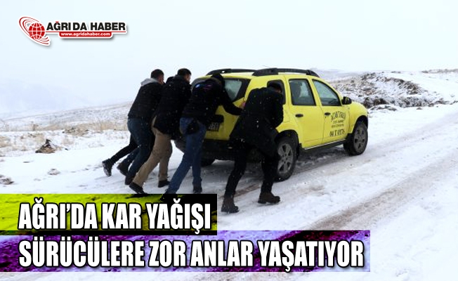 Ağrı#039;da Kar yağışı ulaşımı etkiledi