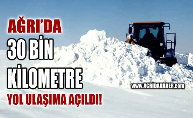 Ağrı İl Özel İdaresi 30 bin kilometre karlı yolu ulaşıma açtı