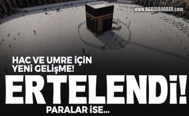 Diyanet#039;ten Açıklama; Hac işlemleri ikinci bir duyuruya kadar ertelendi