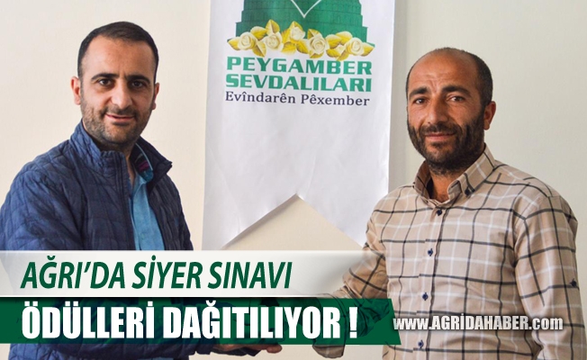 Ağrı#039;da Siyer Yarışmasında Dereceye girenlere ödülleri dağıtılmaya başlandı