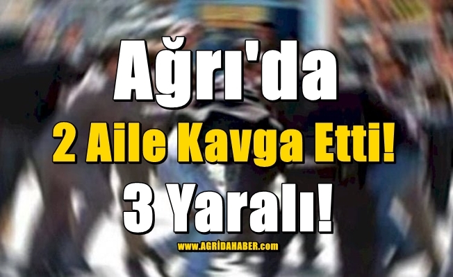 Ağrı#039;da 2 Aile Kavga Etti! 3 yaralı