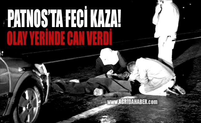 Patnos#39;ta Otomobilin Çarptığı Yaşlı Adam olay yerinde can verdi