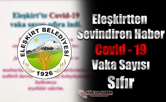 Eleşkirt#39;te Covid-19 Vaka Sayısı Sıfır