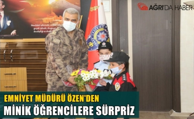 Ağrı Emniyet Müdürü Nihat Özenden öğrencilere sürpriz