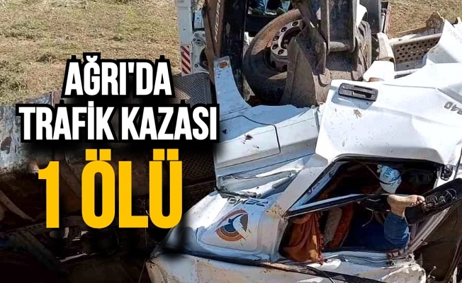 Ağrıda trafik kazası: 1 ölü