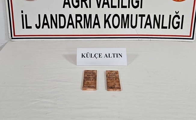 Ağrıda 2 kilogram külçe altın ele geçirildi