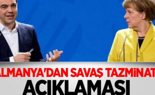 Almanyadan Savaş Tazminatı Açıklaması