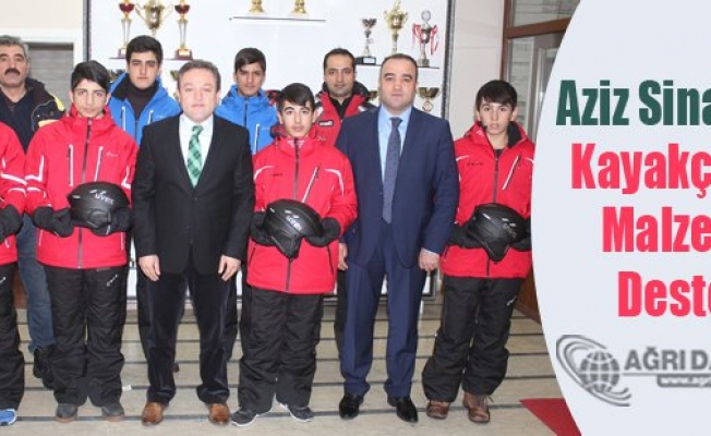 Aziz Sinan Alp Kayakçılara Malzeme Desteği