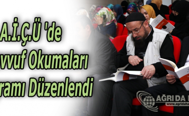 A.İ.Ç.Ü de Tasavvuf Okumaları Programı Düzenlendi
