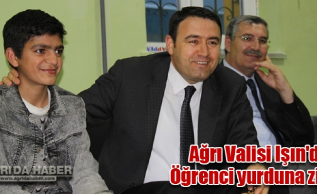 Ağrı Valisi Işının öğrenci yurdu ziyareti