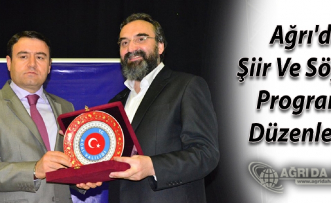 Ağrıda Şiir Ve Söyleşi Programı Düzenlendi