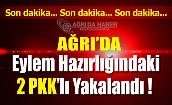 Ağrı 100.Yıl Mahallesin Eylem Hazırlığında 2 PKKlı Yakalandı