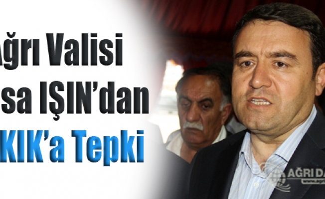 Vali Musa IŞINdan Sırrı SAKIKa Antalya Tepkisi