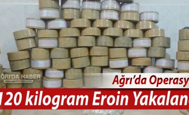 Ağrı Doğubayazıtta 120 kilo 490 Gram Eroin Ele Geçirildi