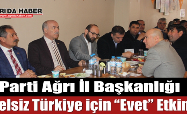 AK Parti Ağrı İl Başkanlığı Engelsiz Türkiye için Evet Etkinliği