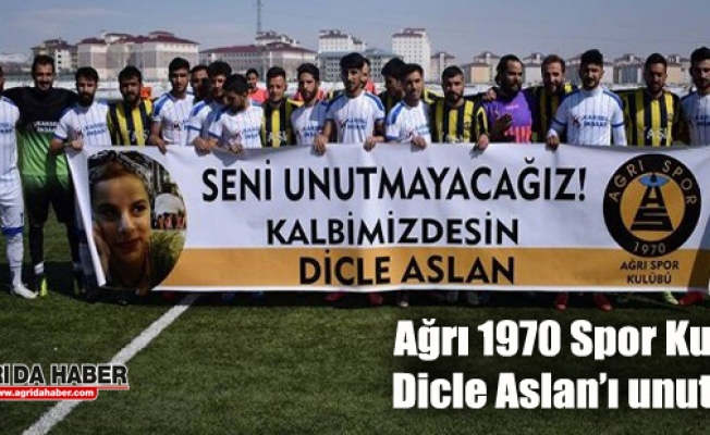Ağrı 1970 Spor Kulübü Sporcu Dicle Aslanı unutmadı