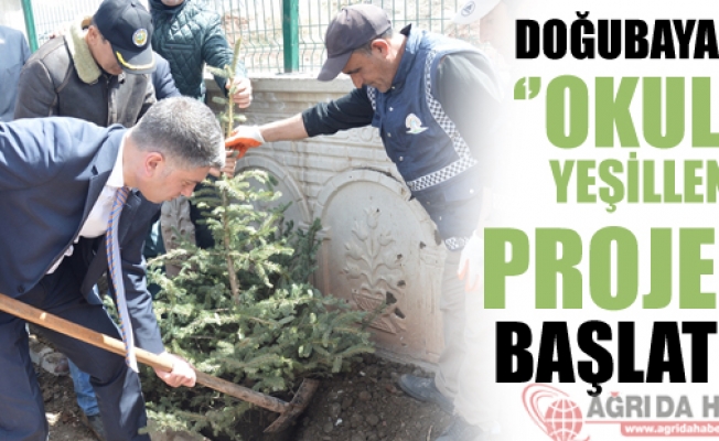 Doğubayazıtta Okulum Yeşilleniyor Projesi