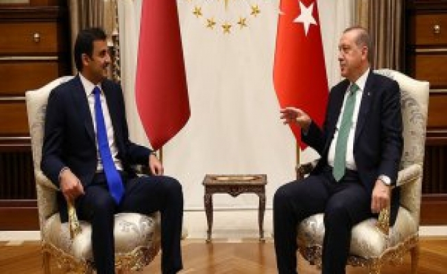 Cumhurbaşkanı Erdoğan İle Katar Emiri Al Sani Görüştü