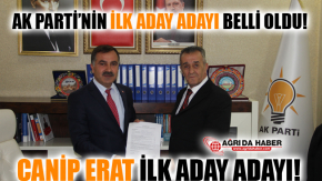 Canip Erat AK Parti'den Ağrı Belediye Başkan Aday Adaylığı Başvurusunu Yaptı