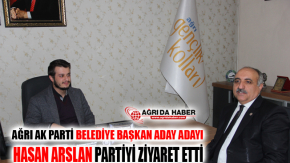 AK Parti Ağrı Belediye Başkan Aday Adayı Hasan Arslan'dan Partiye Ziyaret