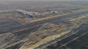 Üçüncü havalimanının biten pisti havadan görüntülendi