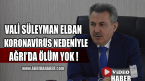 Vali Süleyman Elban: Ağrı’da Koronavirus salgınından Ölen Yok